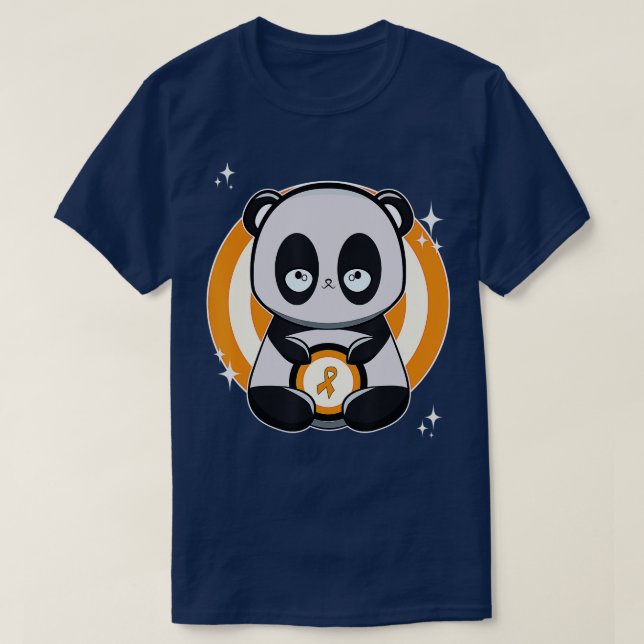 Panda mit Ribbon Leukämie Bewusstsein 1 T-Shirt (Design vorne)
