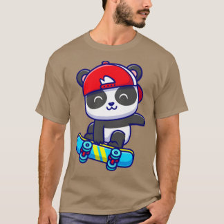 Panda mit Skateboard T-Shirt