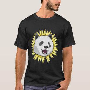 Panda mit Sonnenblume T-Shirt