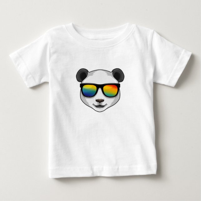 Panda mit Sonnenbrille Baby T-shirt (Vorderseite)