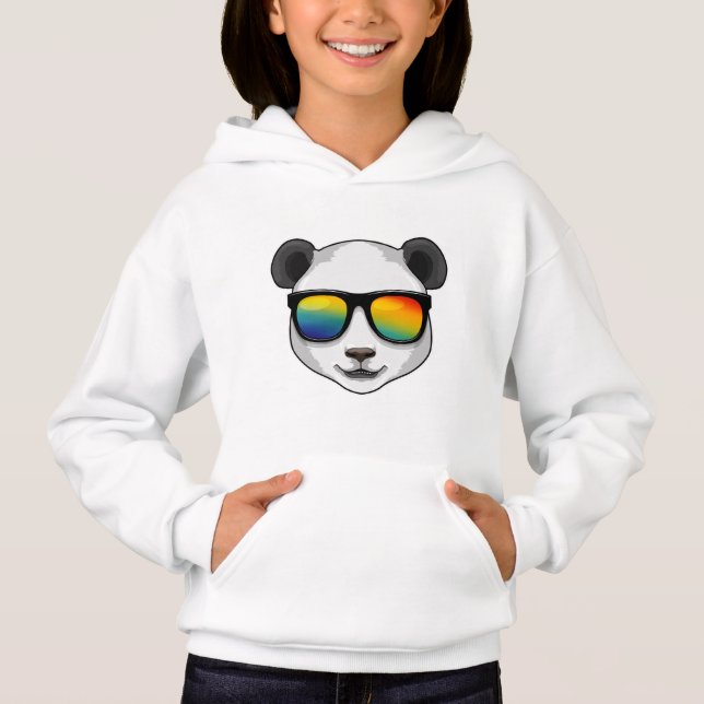 Panda mit Sonnenbrille Hoodie (Vorderseite)
