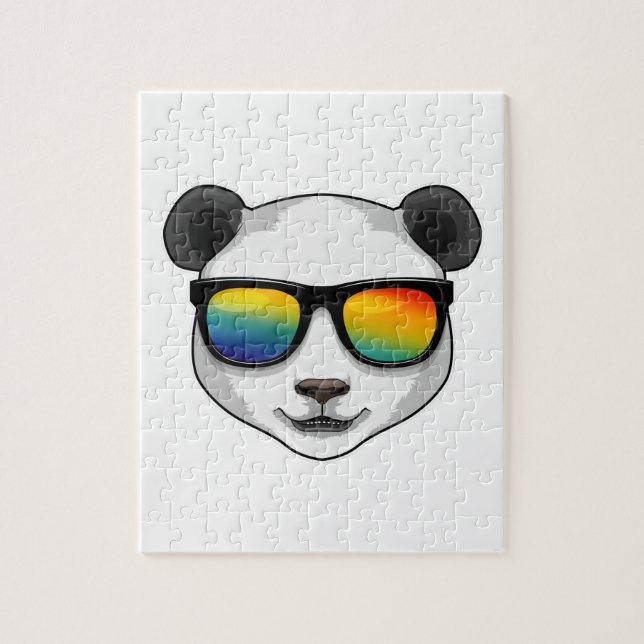 Panda mit Sonnenbrille Puzzle (Vertikal)