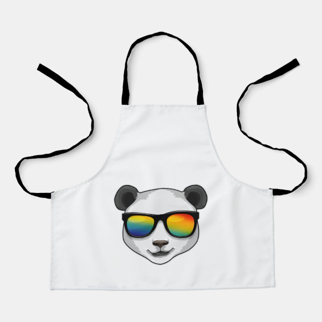 Panda mit Sonnenbrille Schürze (Vorderseite)