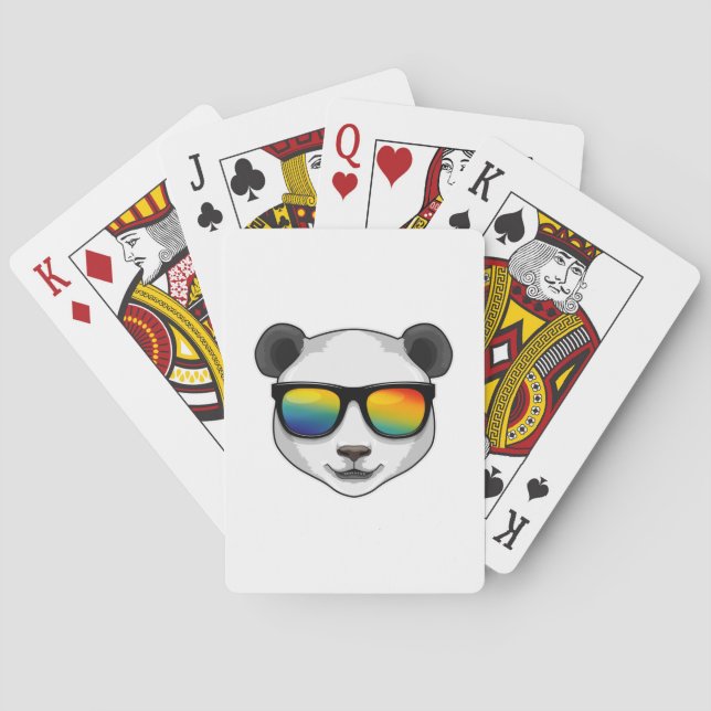 Panda mit Sonnenbrille Spielkarten (Rückseite)
