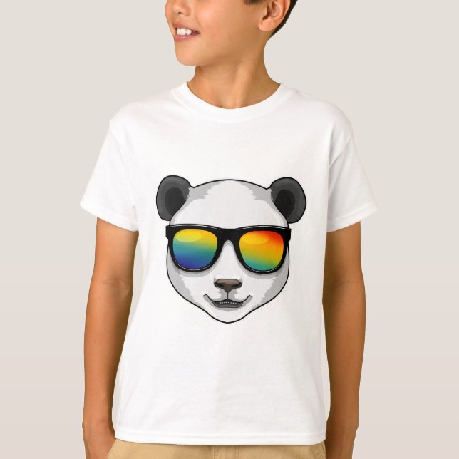Panda mit Sonnenbrille T-Shirt (Vorderseite)