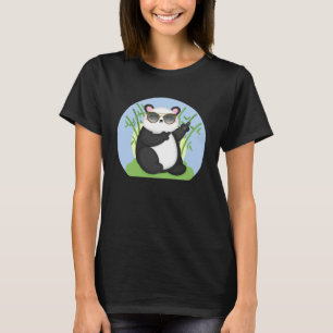 Panda mit Sonnenbrille tanzen in Bambus Panda T-Shirt