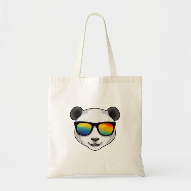 Panda mit Sonnenbrille Tragetasche (Vorne)
