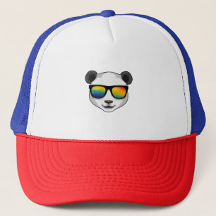 Panda mit Sonnenbrille Truckerkappe