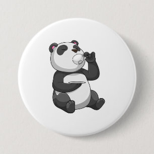 Panda mit Teecup Button