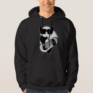 Panda mit Tuba Music Tubaist Orchestra Tubist Hoodie