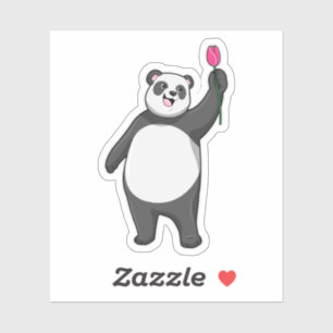 Panda mit Tulip Aufkleber