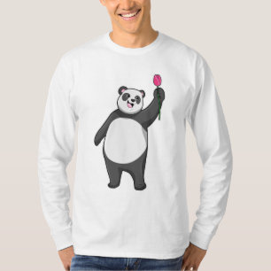 Panda mit Tulip T-Shirt