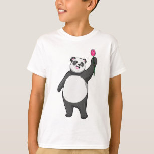 Panda mit Tulip T-Shirt