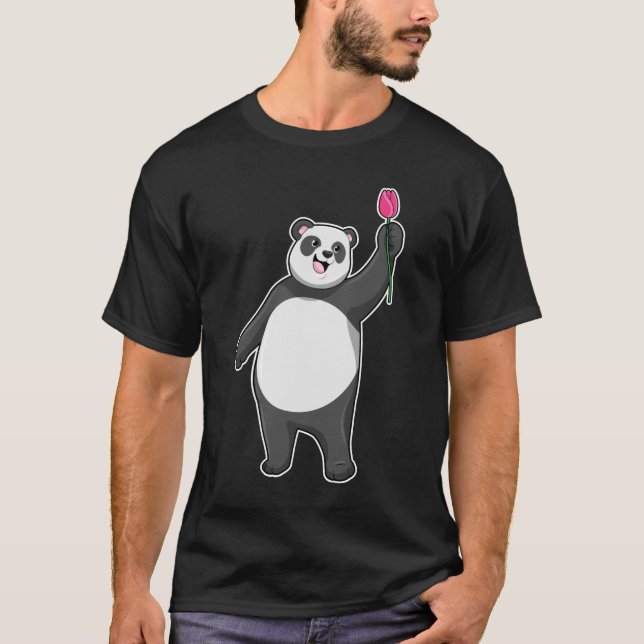 Panda mit Tulip T-Shirt (Vorderseite)