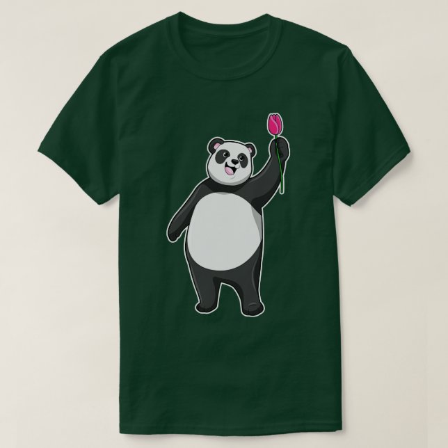 Panda mit Tulip T-Shirt (Design vorne)