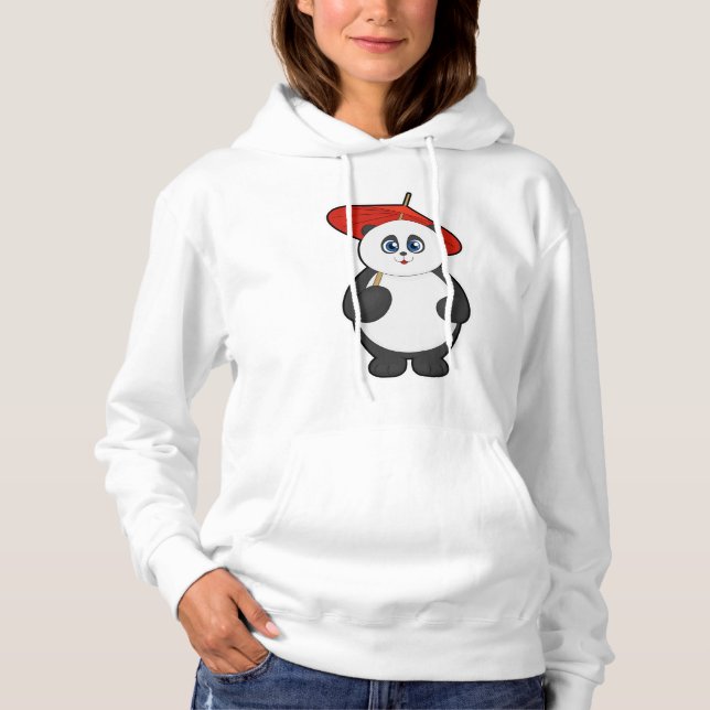 Panda mit Umbrella Hoodie (Vorderseite)