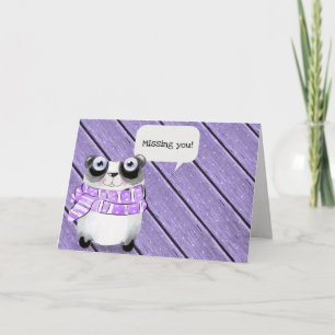 Panda mit Winterschal Karte