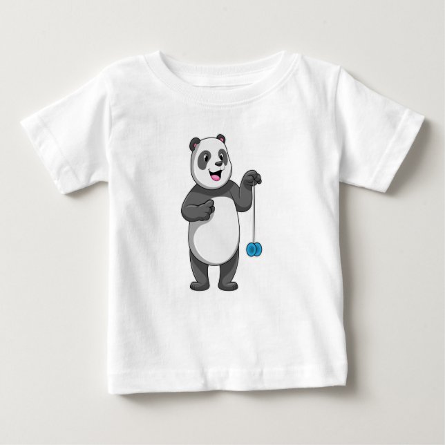 Panda mit Yo-yo Baby T-shirt (Vorderseite)