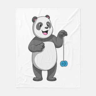 Panda mit Yo-yo Fleecedecke