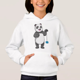 Panda mit Yo-yo Hoodie