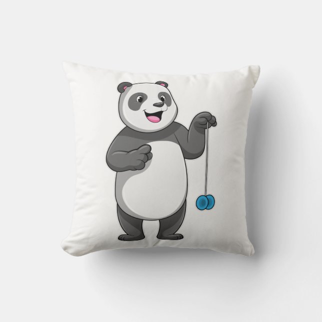 Panda mit Yo-yo Kissen (Vorderseite)