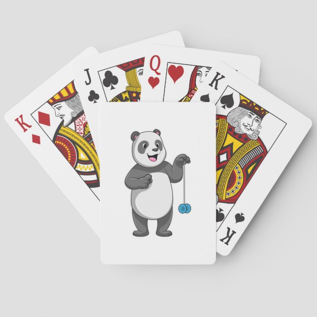 Panda mit Yo-yo Spielkarten (Rückseite)