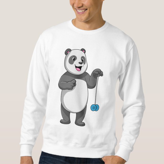 Panda mit Yo-yo Sweatshirt (Vorderseite)