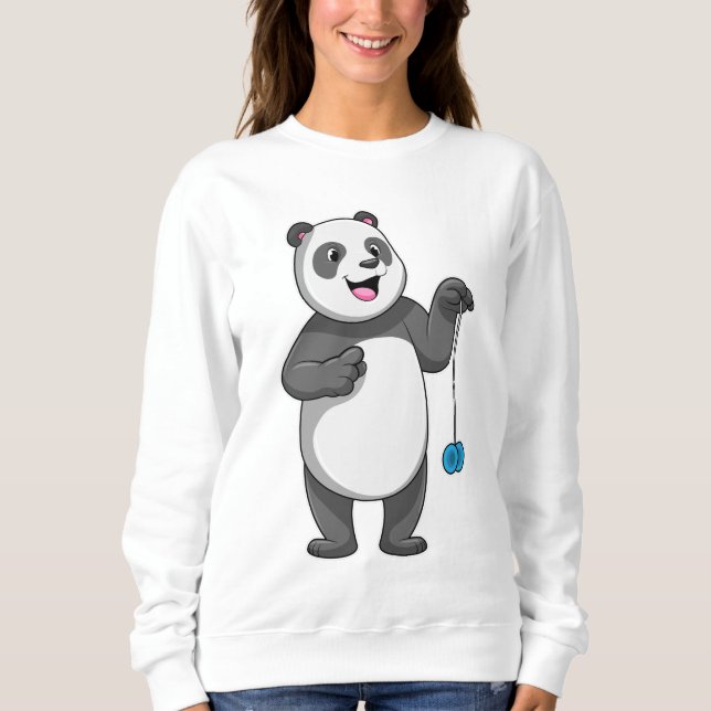 Panda mit Yo-yo Sweatshirt (Vorderseite)