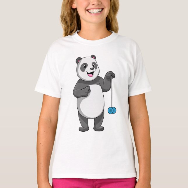 Panda mit Yo-yo T-Shirt (Vorderseite)