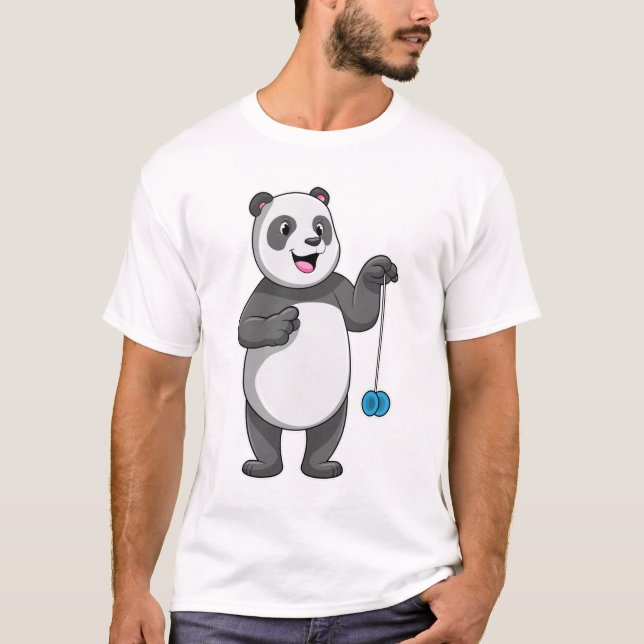 Panda mit Yo-yo T-Shirt (Vorderseite)