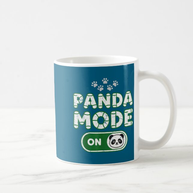 Panda Mode On Funny Animal Bear Lover Owner Costum Kaffeetasse (Rechts)