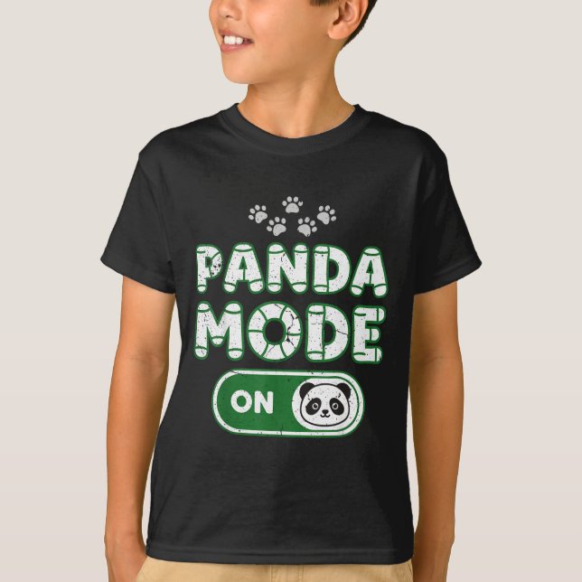 Panda Mode On Funny Animal Bear Lover Owner Costum T-Shirt (Vorderseite)