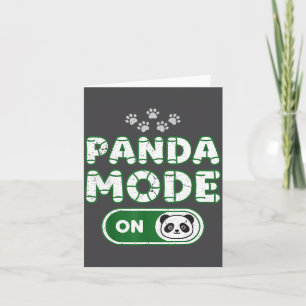 Panda-Modus Ein Lustiger Tierbär Liebhaber Besitze Karte