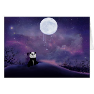Panda-Mond-leere Karte