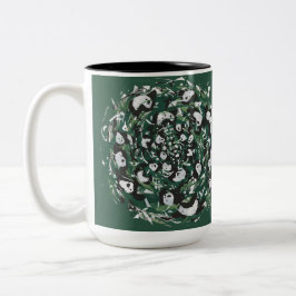 Panda-Monster Zweifarbige Tasse