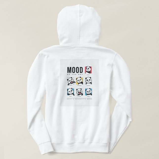 Panda Mood Faces Hoodie (Design Rückseite)