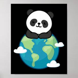 Panda Mother Earth Day Funny for Planet Environmen Poster