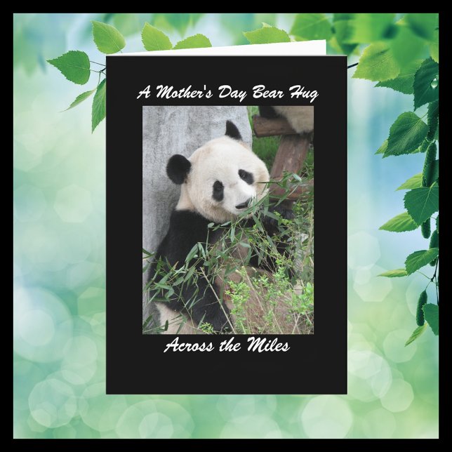 Panda Mother's Day Bären umarmen über Meilen Gruß Karte (Von Creator hochgeladen)