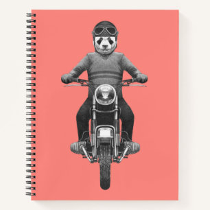 Panda Motorcyle Rider Notizbuch