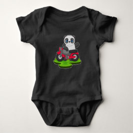 Panda Motorrad Baby Strampler