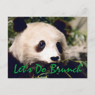 Panda Munching Grüntöne INVITATION ~ EZ2 CUSTOMIZE Einladung
