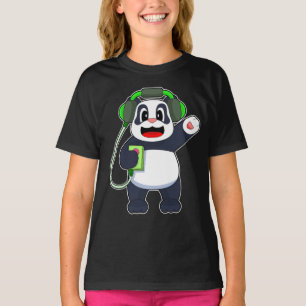Panda Musician Headphone Music T-Shirt