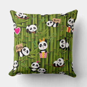 Panda-Muster 2 Kissen