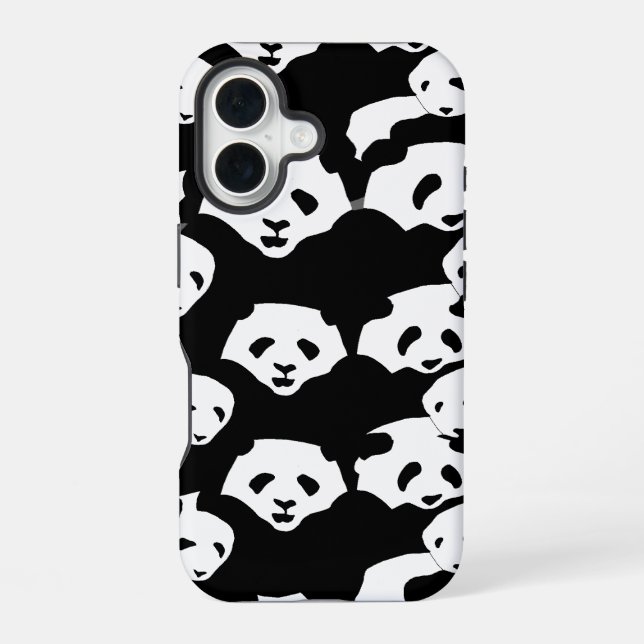 Panda-Muster iPhone 16 Hülle (Rückseite)