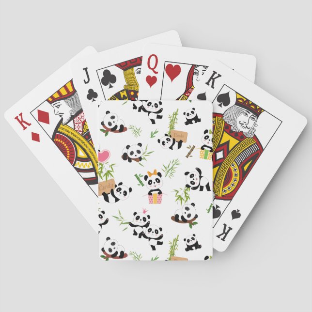 Panda-Muster Spielkarten (Rückseite)