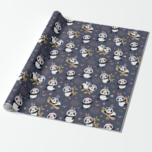 Panda Muster Wrapping Paper Geschenkpapier