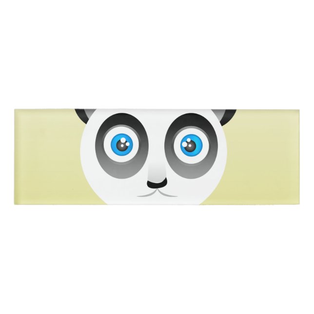 Panda Name Tag Namenschild (Vorderseite)