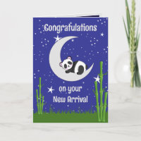 Panda New Baby Faltenkarte