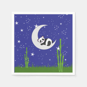 Panda New Baby Klapp-Grußkarte Serviette