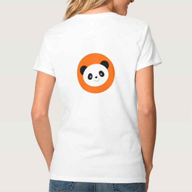 Panda Niedlich Design T - Shirt (Rückseite)